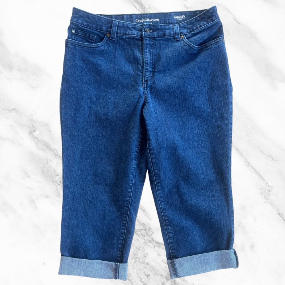 Croft & Barrow Stretch  Cropped Jeans SIZE 18